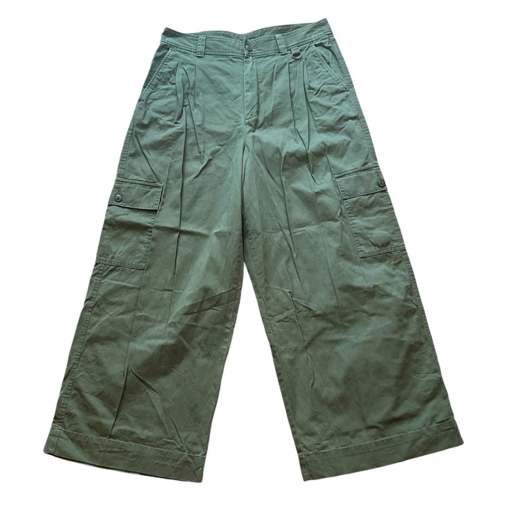 Madewell The Harlow Wide-Leg Cargo Pant in (Re)generative Chino, sz 14